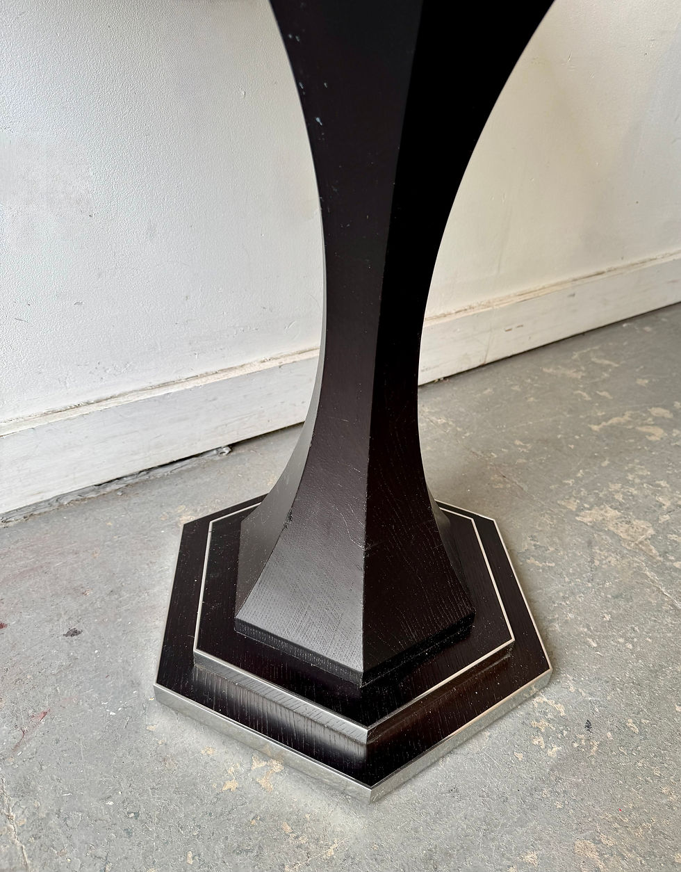 Miniature : Black and Chrome Square Side Table by Noble Russell