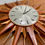 Miniature : Vintage Metamec Starburst Wall Clock Teak Copper #964