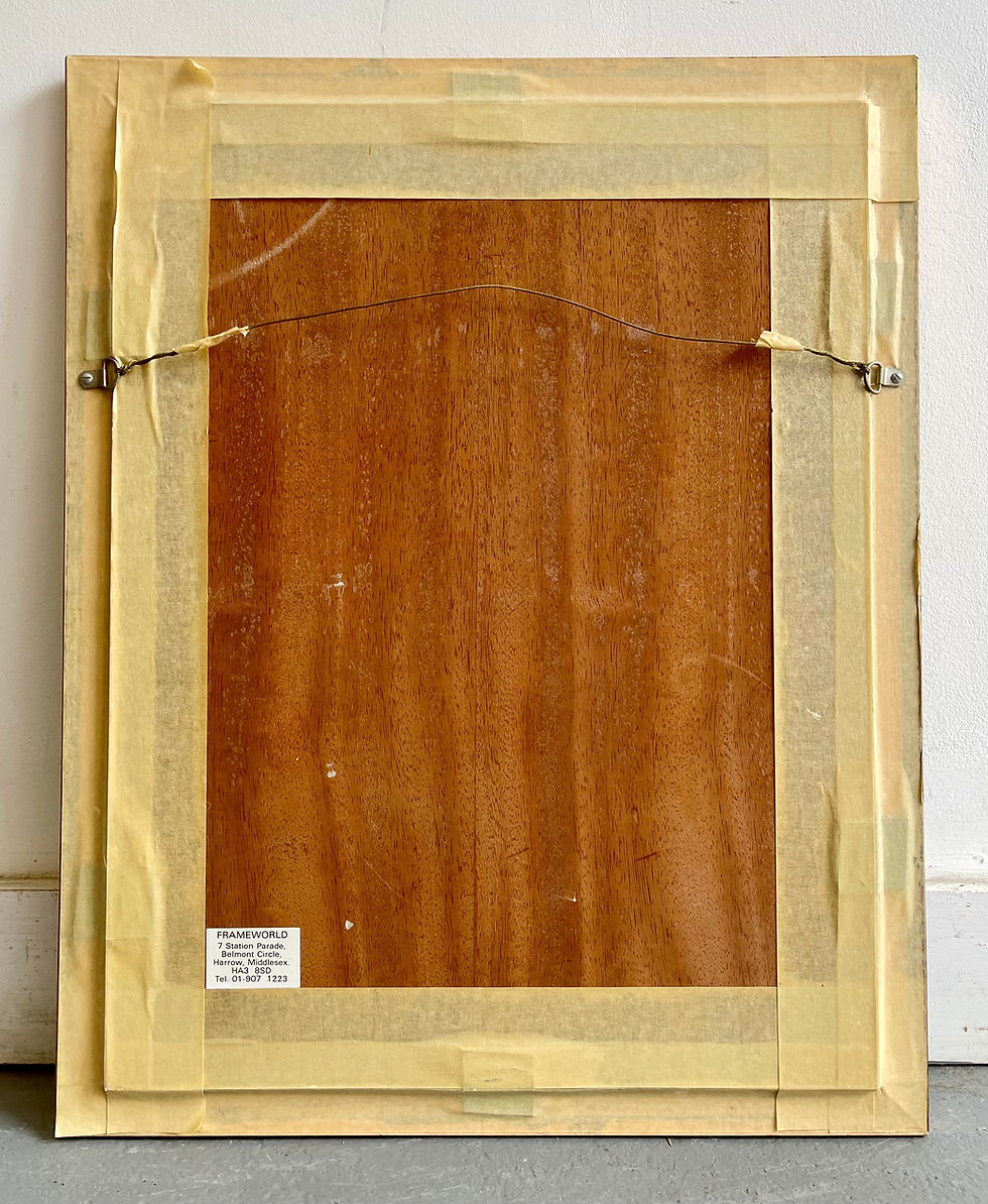Miniatura: Vintage Still Life Painting with Gold Frame back