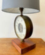 Vintage Upcycled Pressure Gauge Lamp side