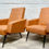 Miniatura: Vintage Pair of Brown Vinyl Armchairs French #D407