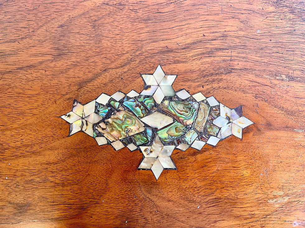 Miniatura: Vintage Wooden Jewellery Box detail