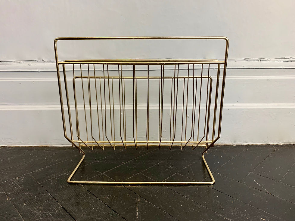 Miniature : Vintage Magazine Rack Brass Metal #968