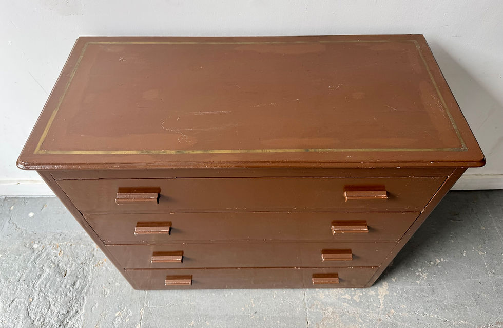 Thumbnail: Large Vintage Chest of Drawers Painted Brown