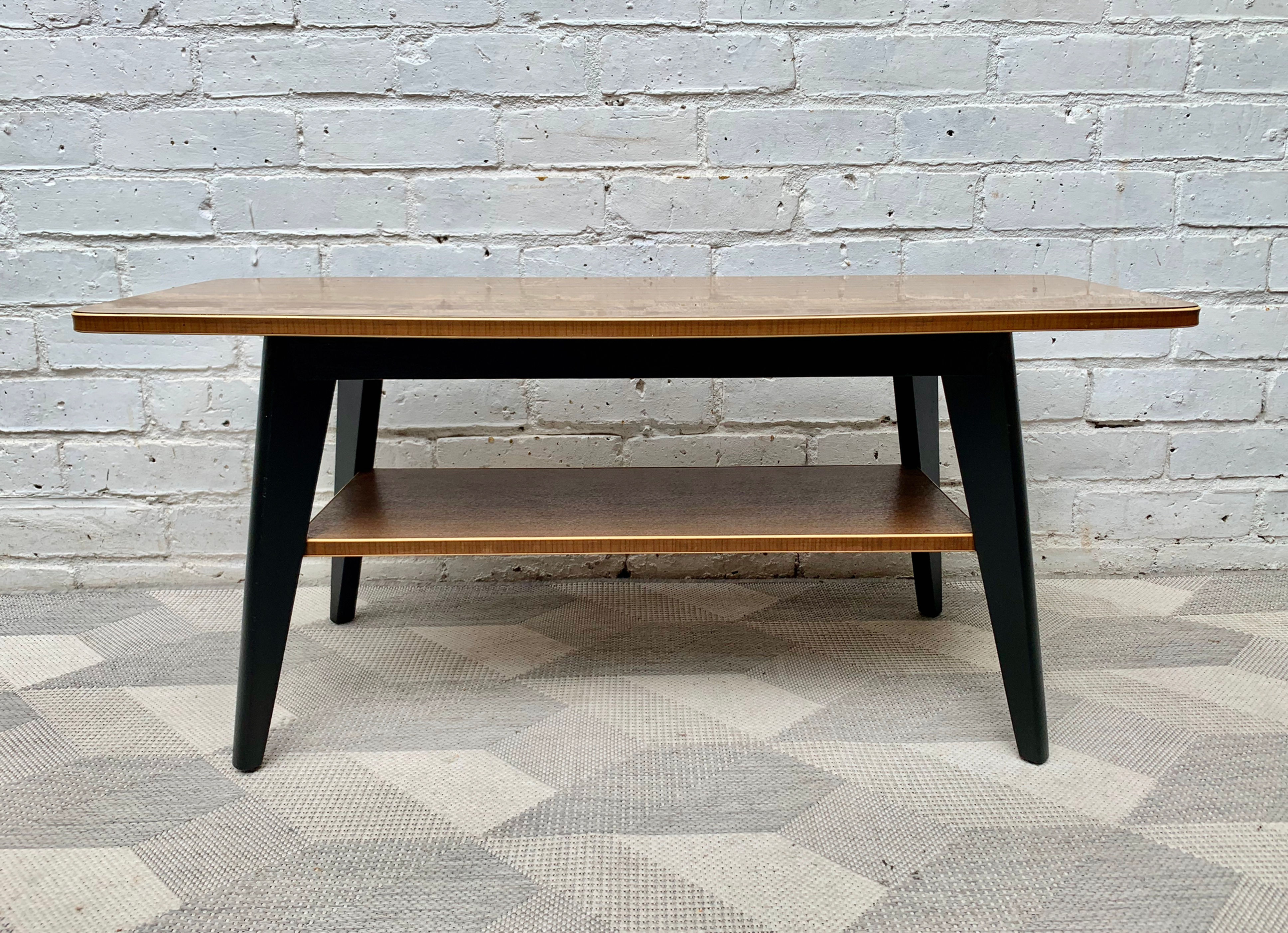 Vintage Coffee Table With Shelf Formica