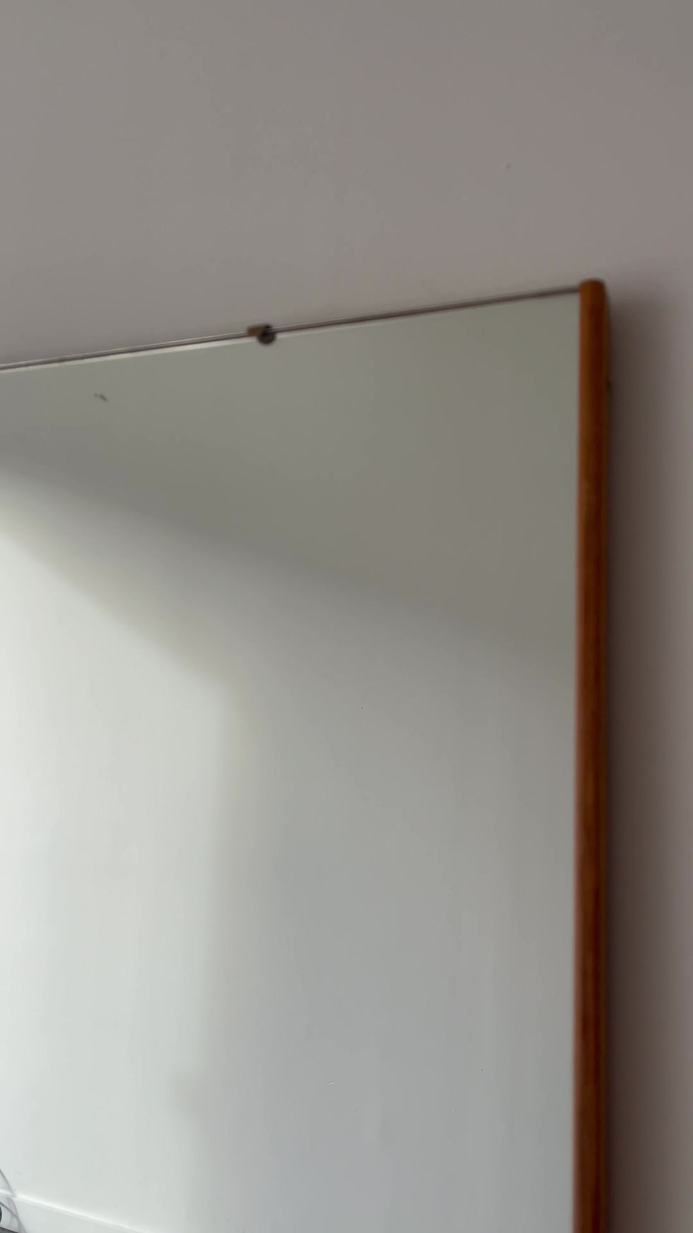 Miniatura: Vintage Rectangular Teak Wall Mirror corner