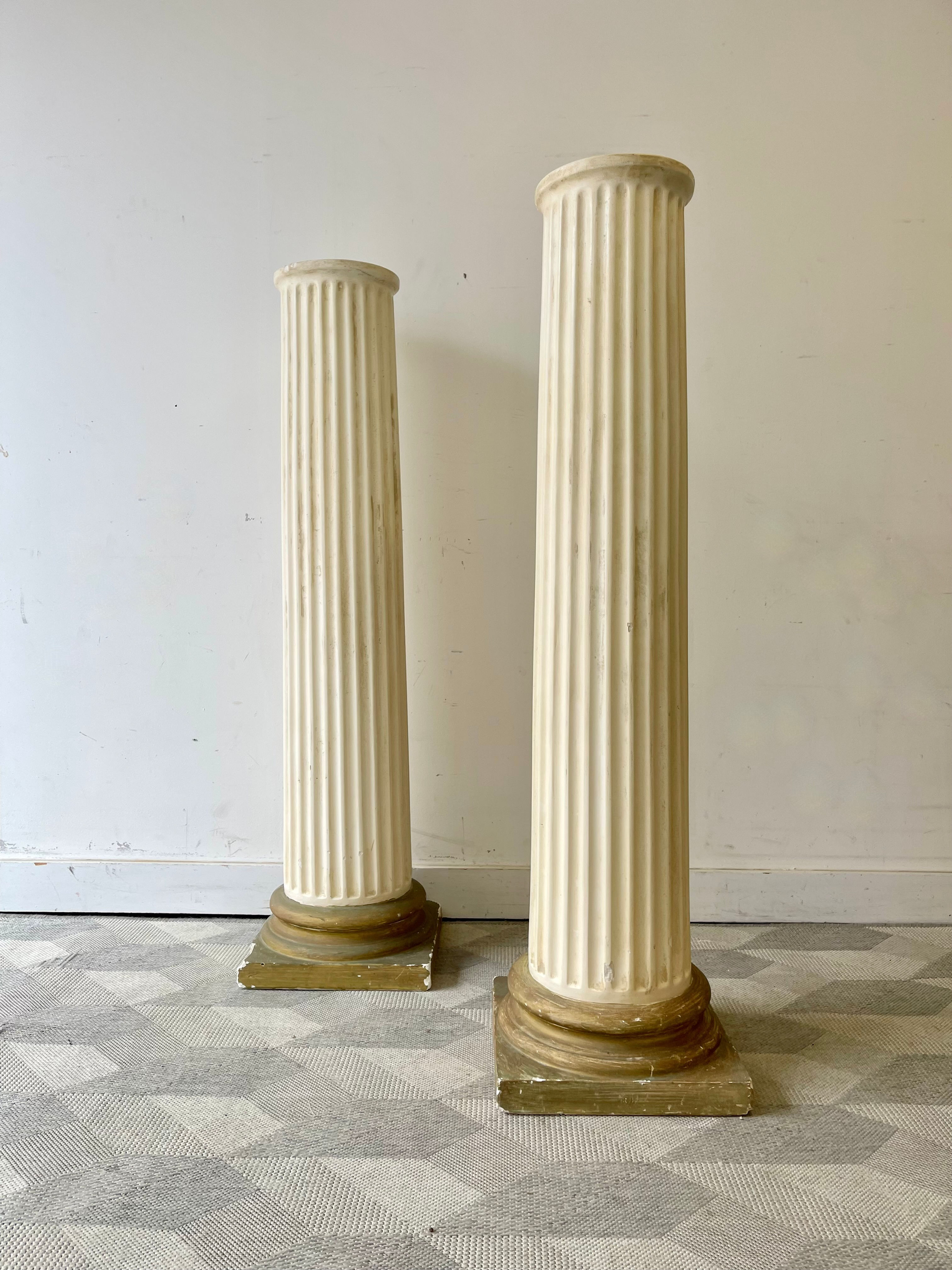 Pair of Pedestal Plinth Columns