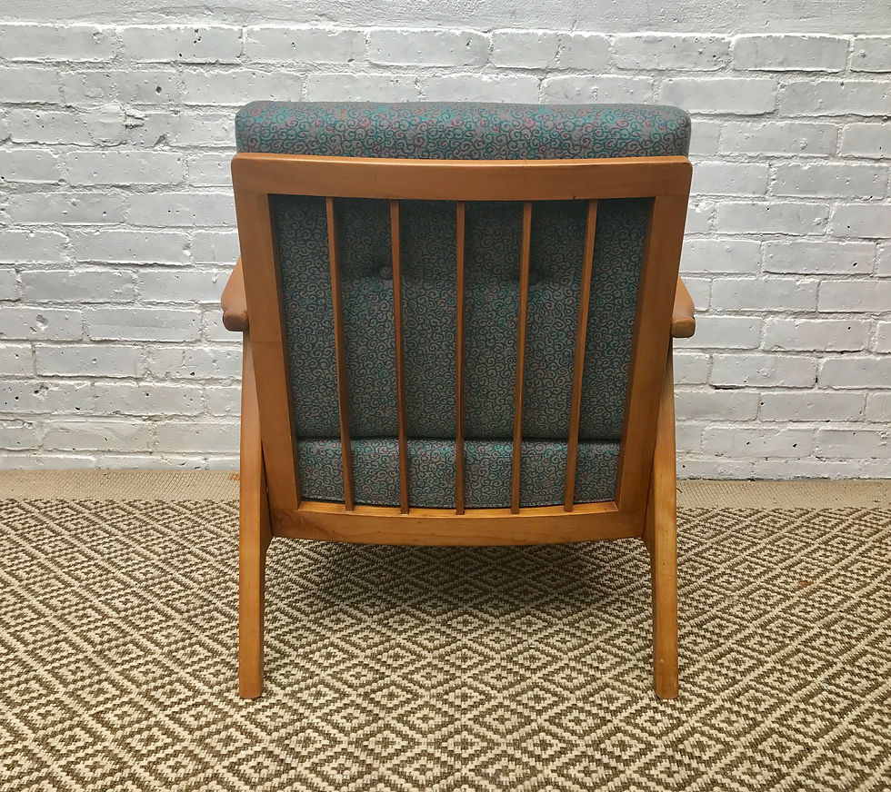 Miniature : Mid Century Scandinavian Wooden Armchair 1960s #196
