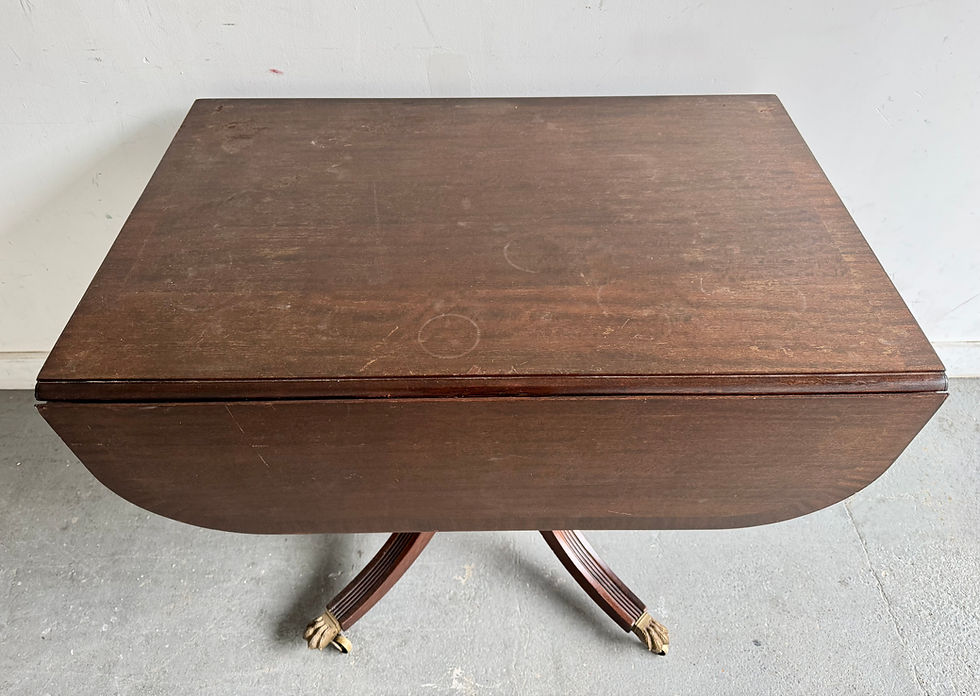Miniatura: Vintage Drop Leaf Pedestal Table