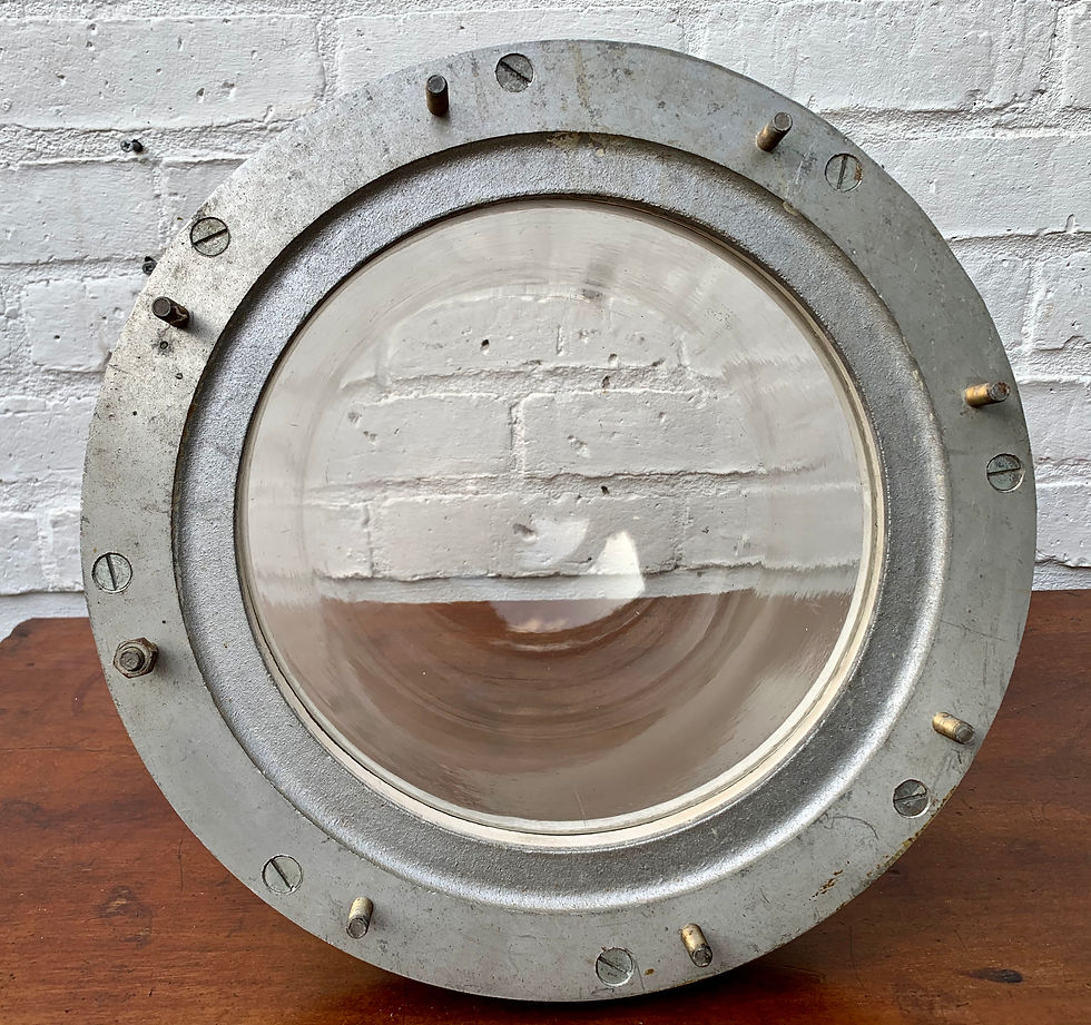 Miniatura: Vintage Bulkhead Light Glass Dome by Heyes & Co LTD Wigan under