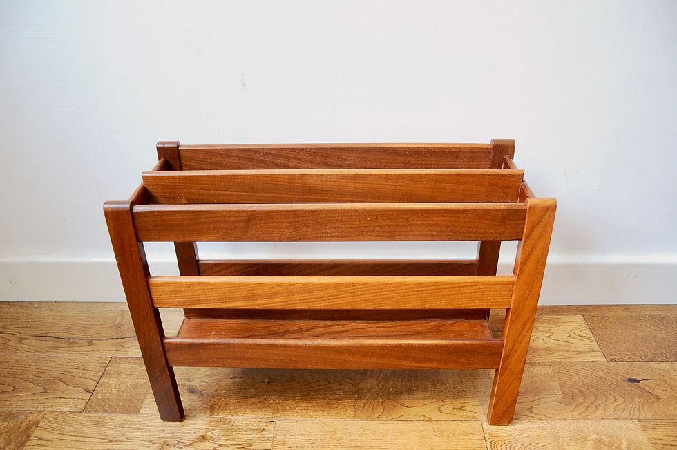 Miniature : VINTAGE WOODEN MAGAZINE RACK