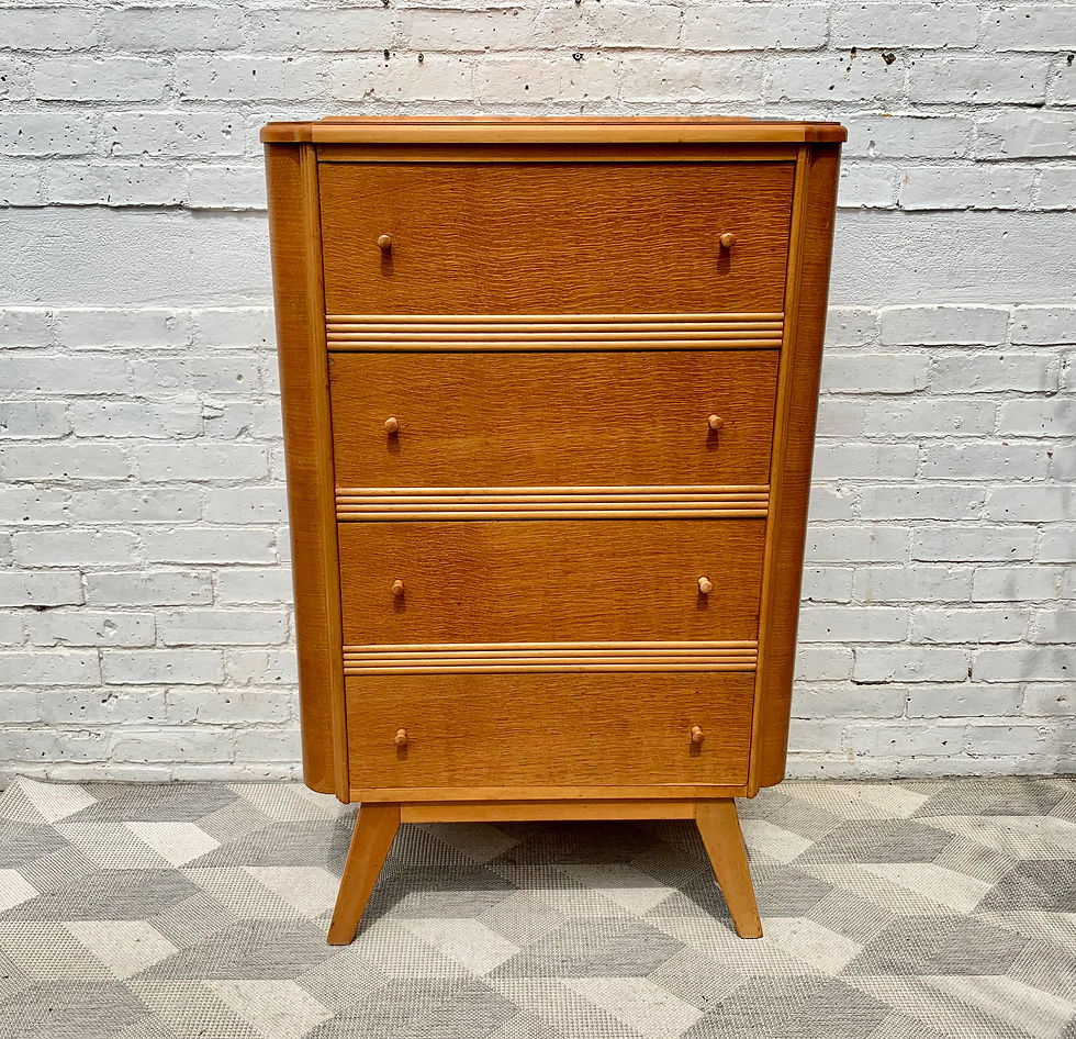 Vintage Tallboy Chest of Drawers Bedroom #D154