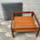 Miniature : Vintage Glass Coffee Table Square Teak #826