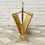 Miniature : Vintage Brass Magazine Rack Folding #992