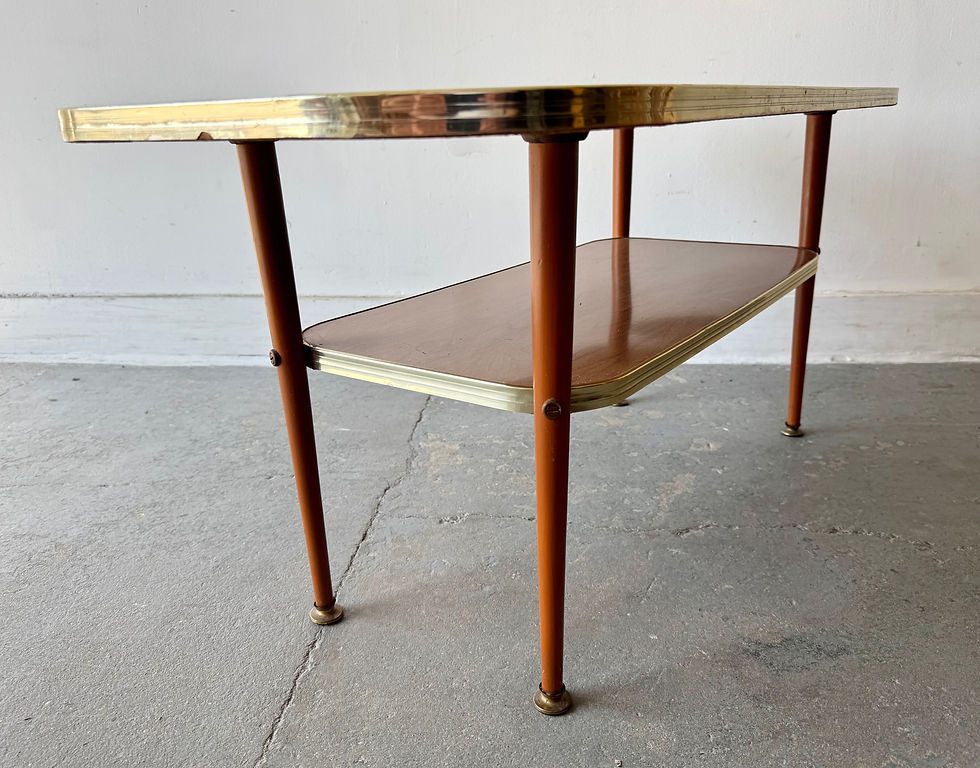 Miniatura: Mid-Century Formica Coffee Table with Lower Shelf