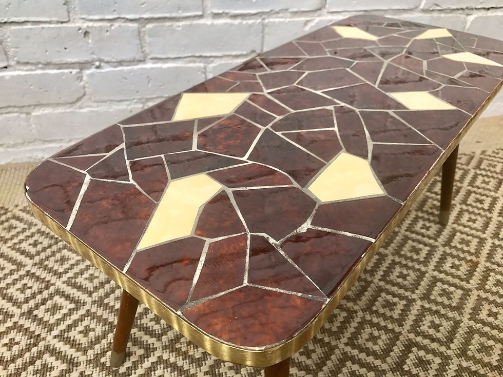 Thumbnail: Small Vintage Retro Tiled Coffee Table #429