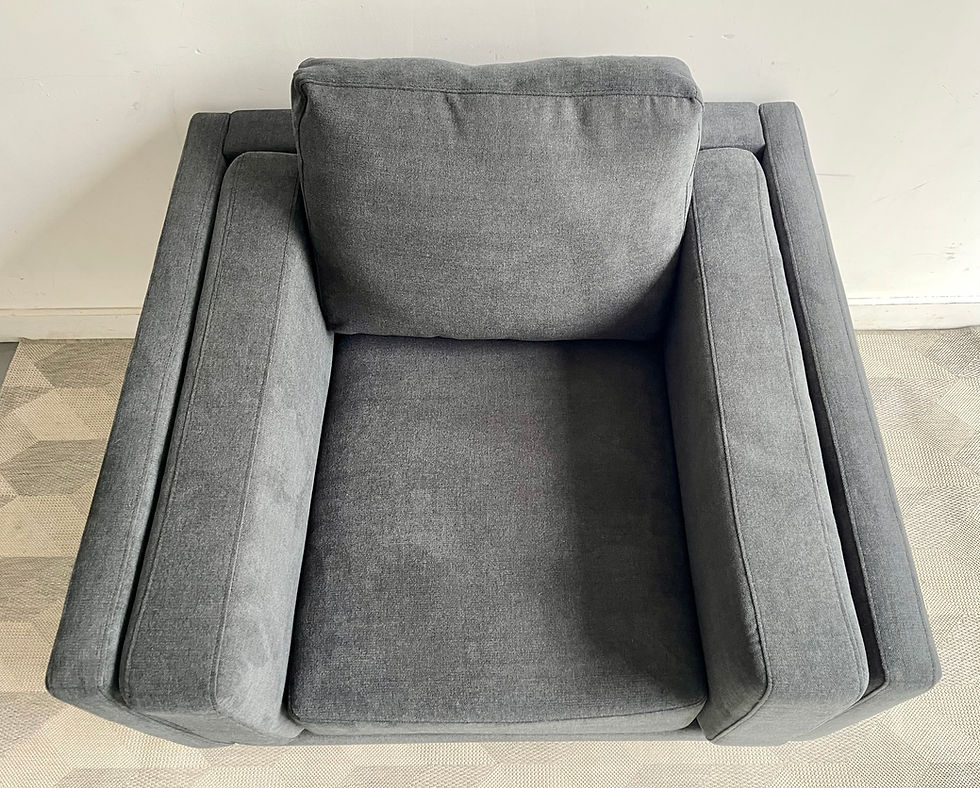 Miniatura: Contemporary Dark Grey Sandringham Armchair top view