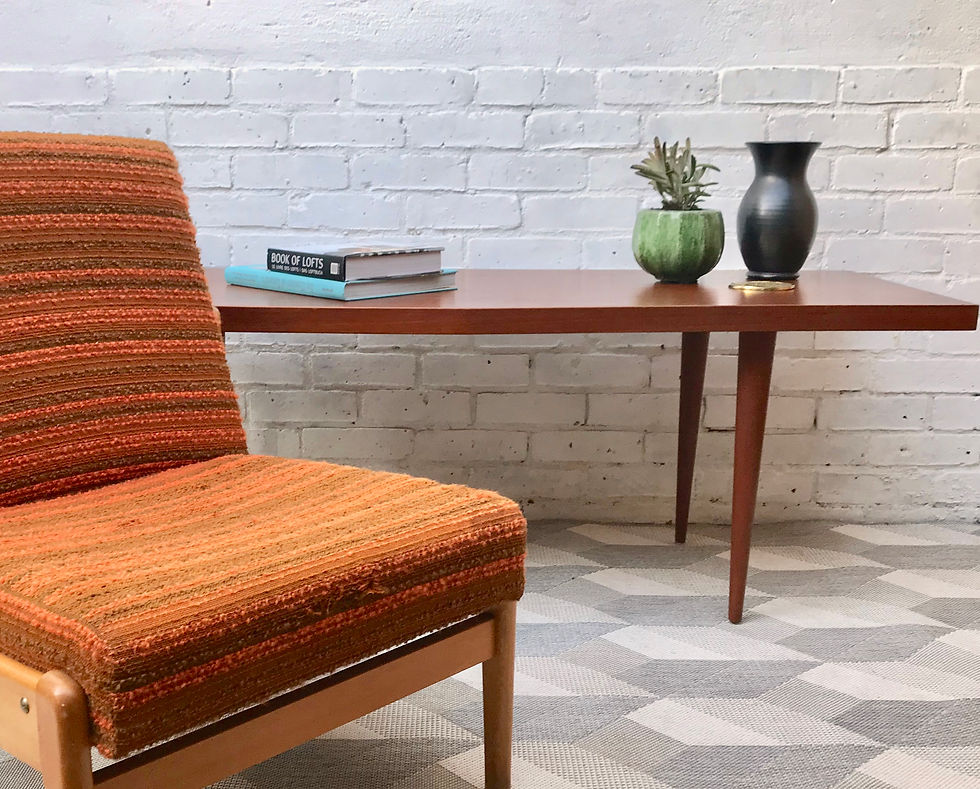 Miniatura: Mid Century Coffee Table Large Wooden #589
