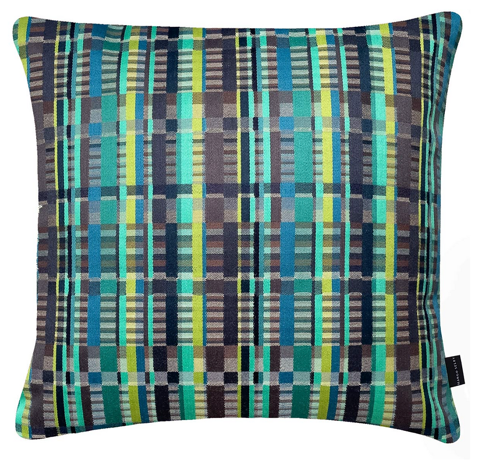 Gavotte Jade Large Square Cushion by Margo Selby