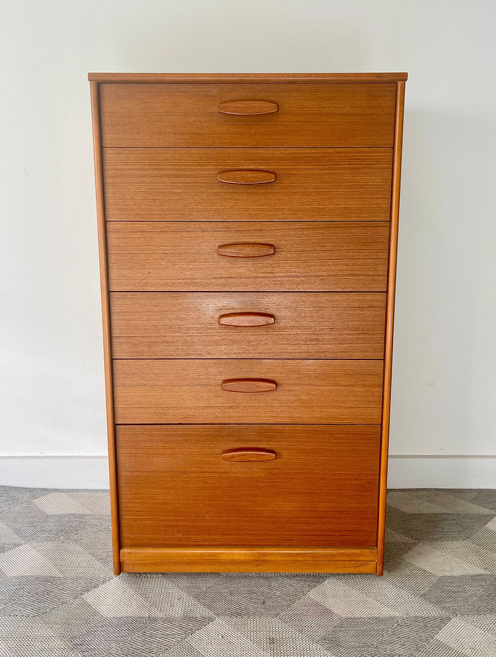 Vintage Teak Tallboy Chest of Drawers by Austinsuite