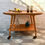 Miniatura: Vintage Danish Wooden Trolley Bar Cart #621