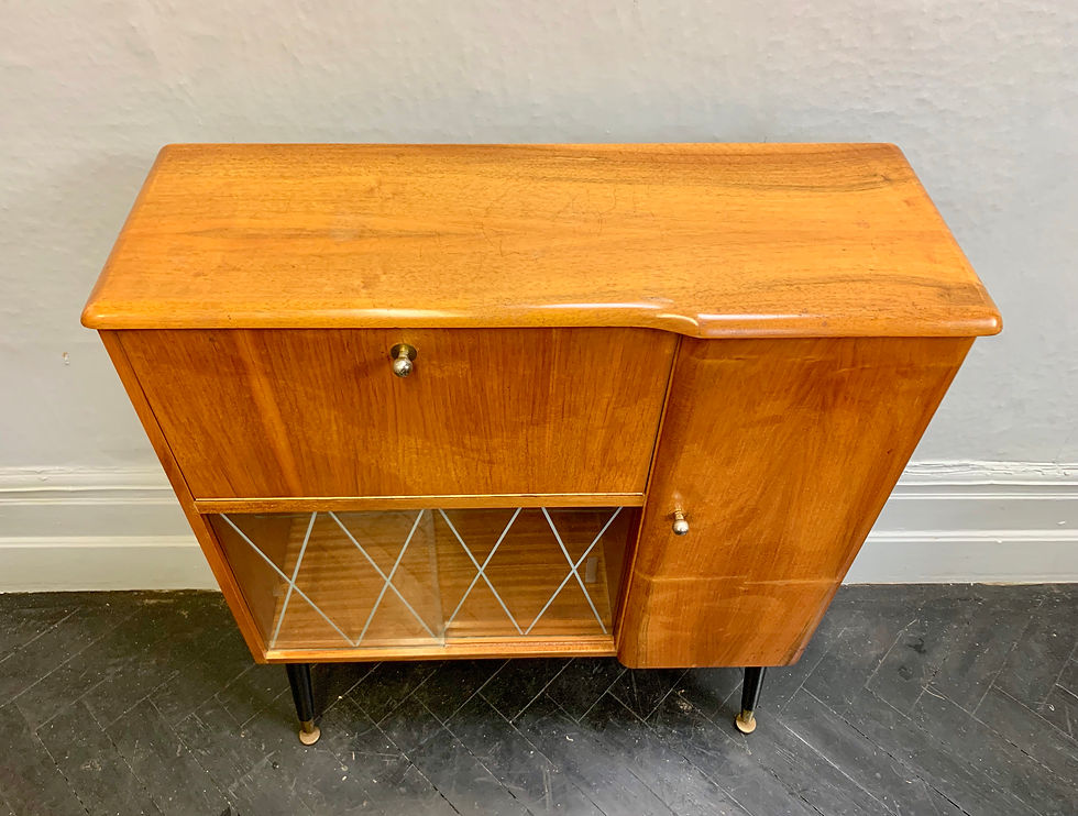 Miniature : Small Vintage Bureau Sideboard Cupboard #985