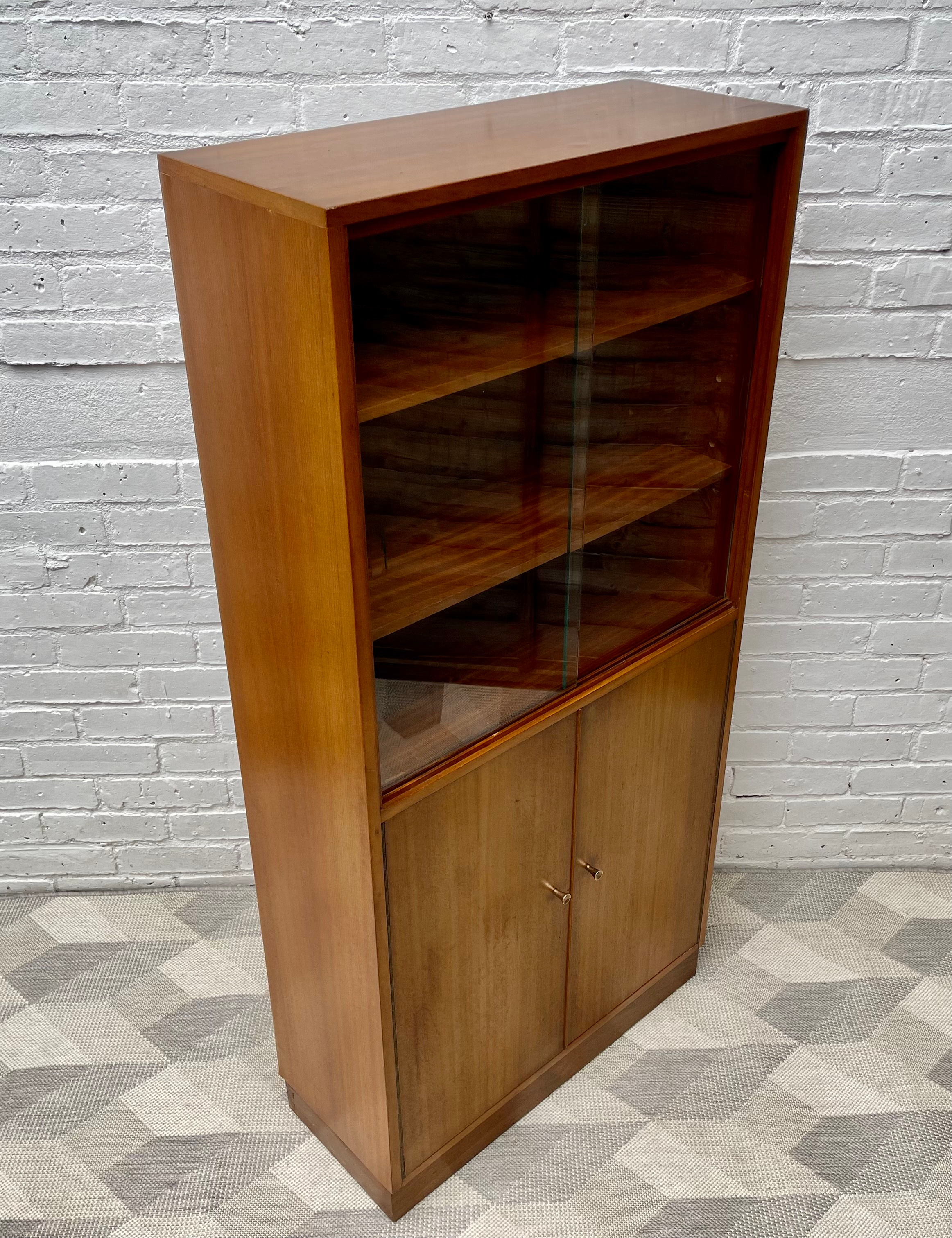 Vintage Tall Slim Cabinet Bookshelf left