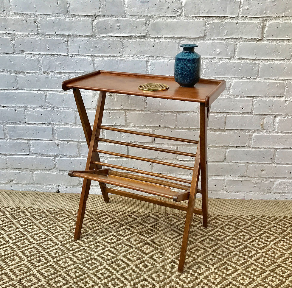 MID CENTURY FOLDING SIDE TABLE