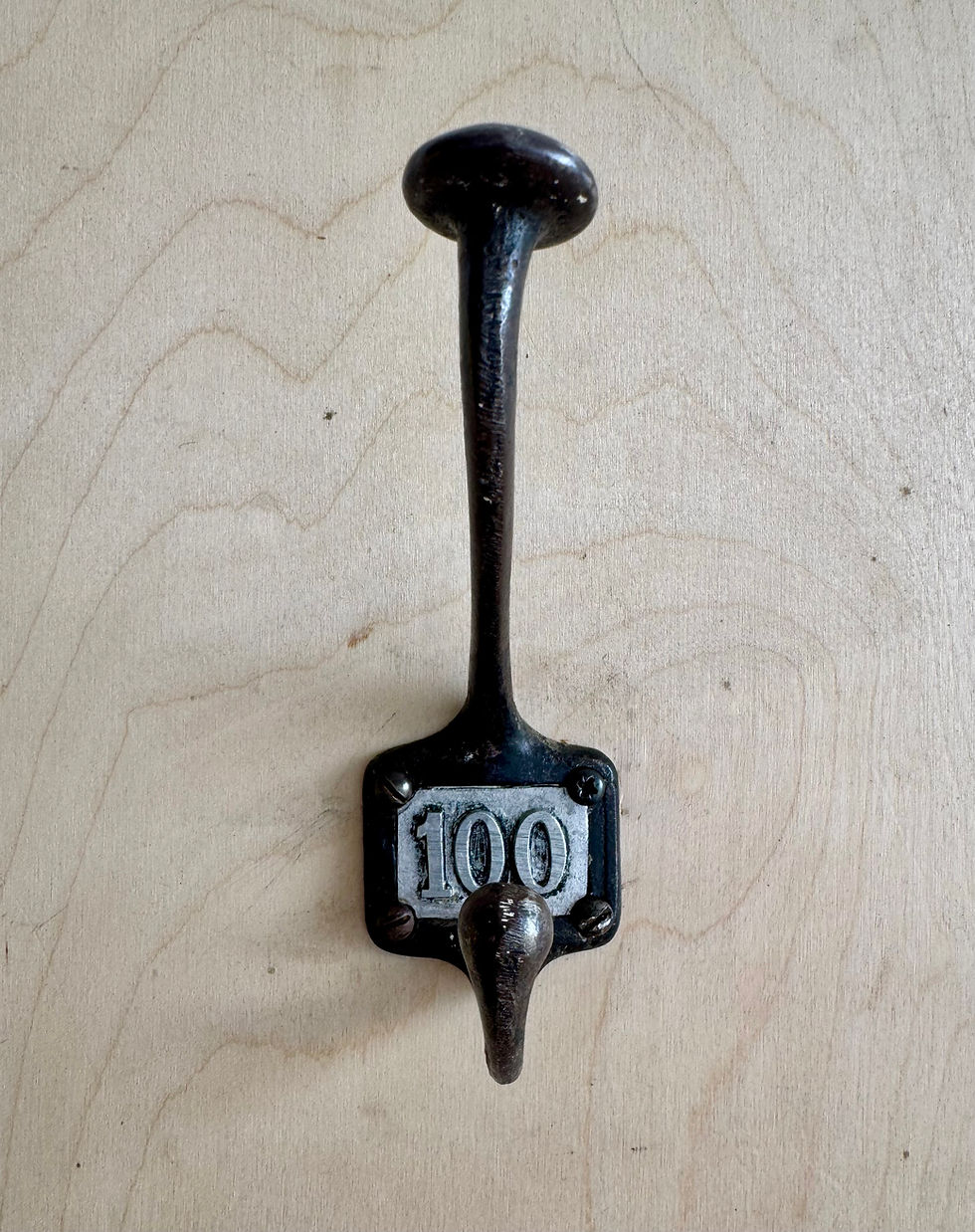 Antique Metal Coat Hook front