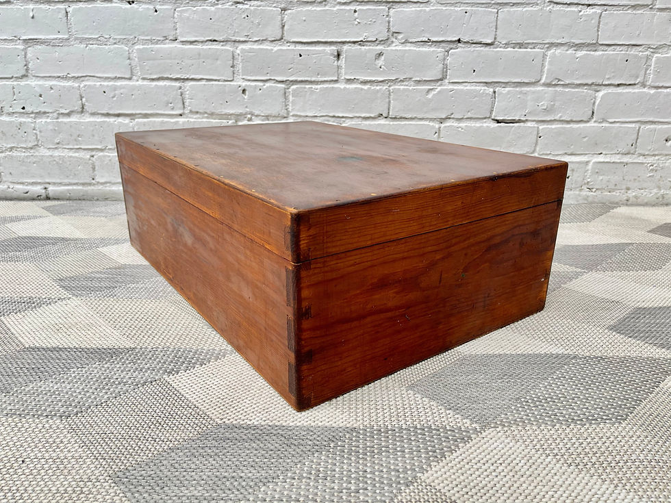 Miniature : Vintage Wooden Storage Box