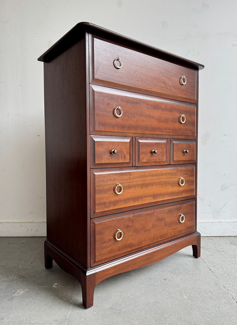 Miniature : Large Vintage Tallboy Chest of Drawers by STAG