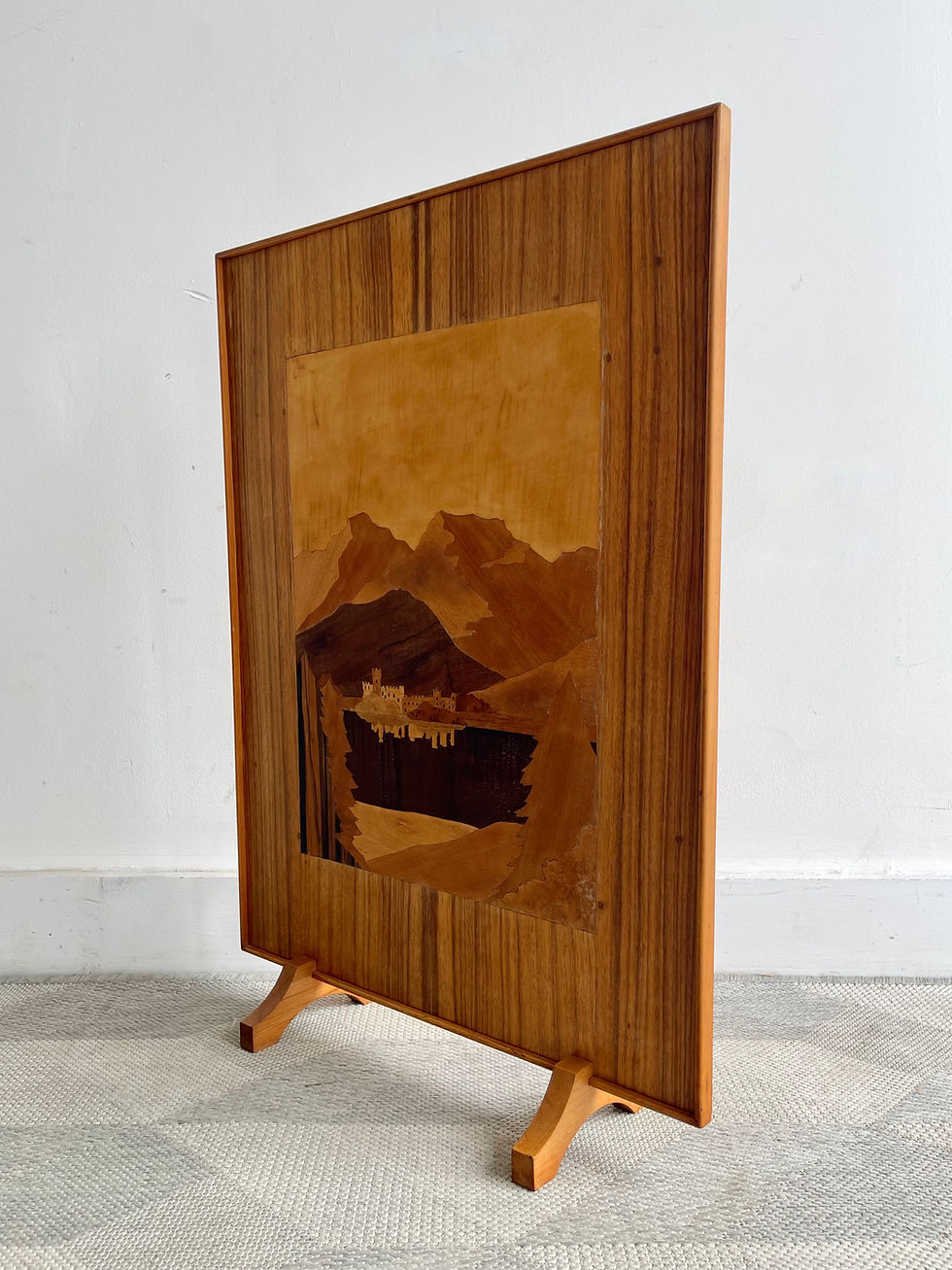 Miniatura: Vintage Wooden Fire screen with Inlay right side