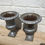 Miniature : PAIR OF CAST IRON URNS