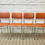Miniatura: 4 ORANGE DINING CHAIRS