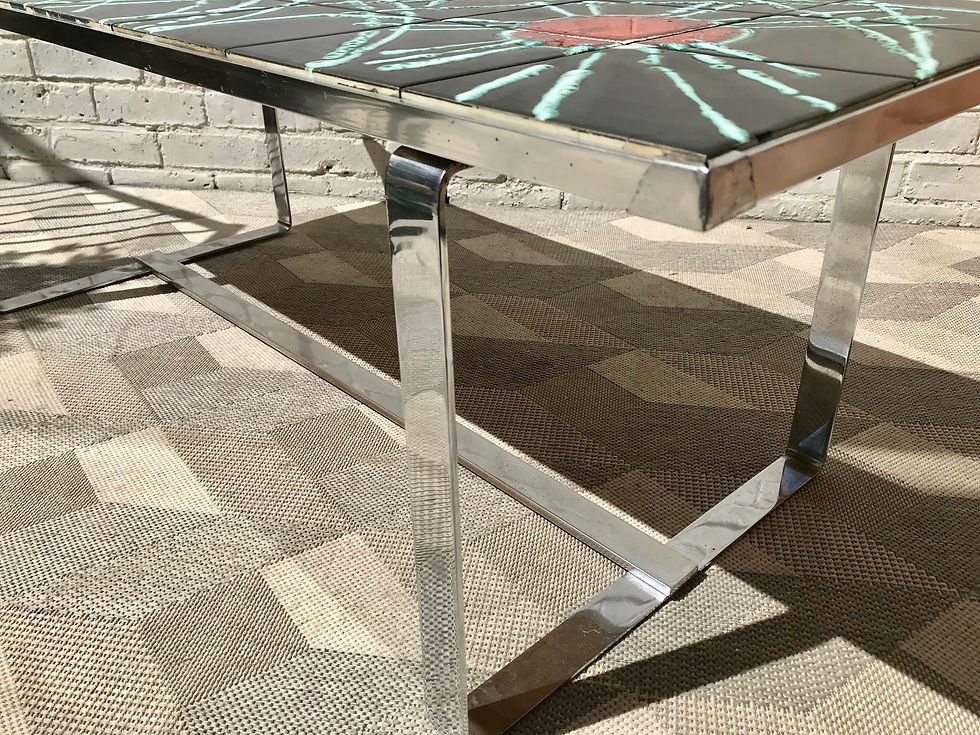 Miniatura: Vintage Retro Tile Coffee Table Chrome #750