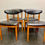Miniature : Set of 4 Vintage Dining Chairs Black Vinyl #D49