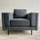 Miniatura: Contemporary Dark Grey Sandringham Armchair front
