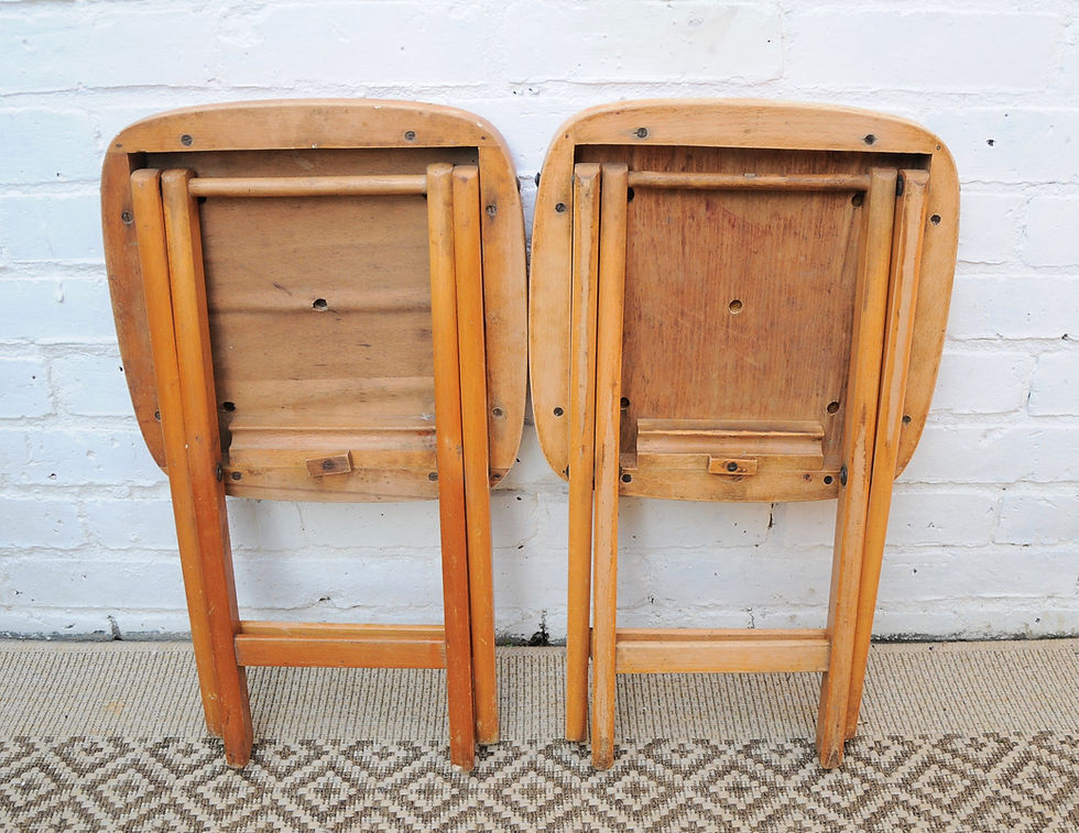 Miniature : PAIR OF FOLDING RETRO STOOLS