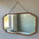 Miniature : Vintage Octagonal Wall Mirror Wood Frame