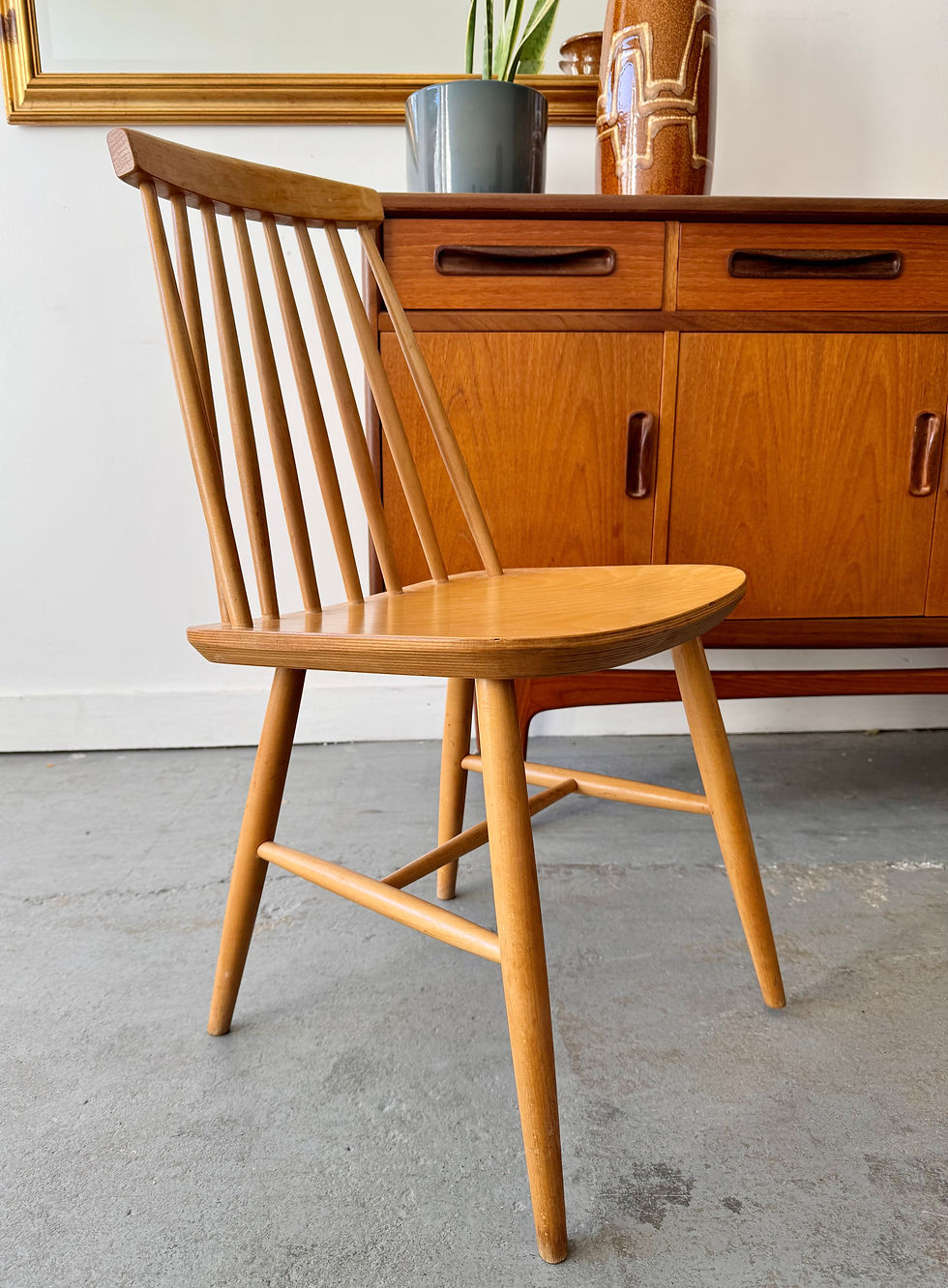 Thumbnail: Vintage Spindle Dining Chair