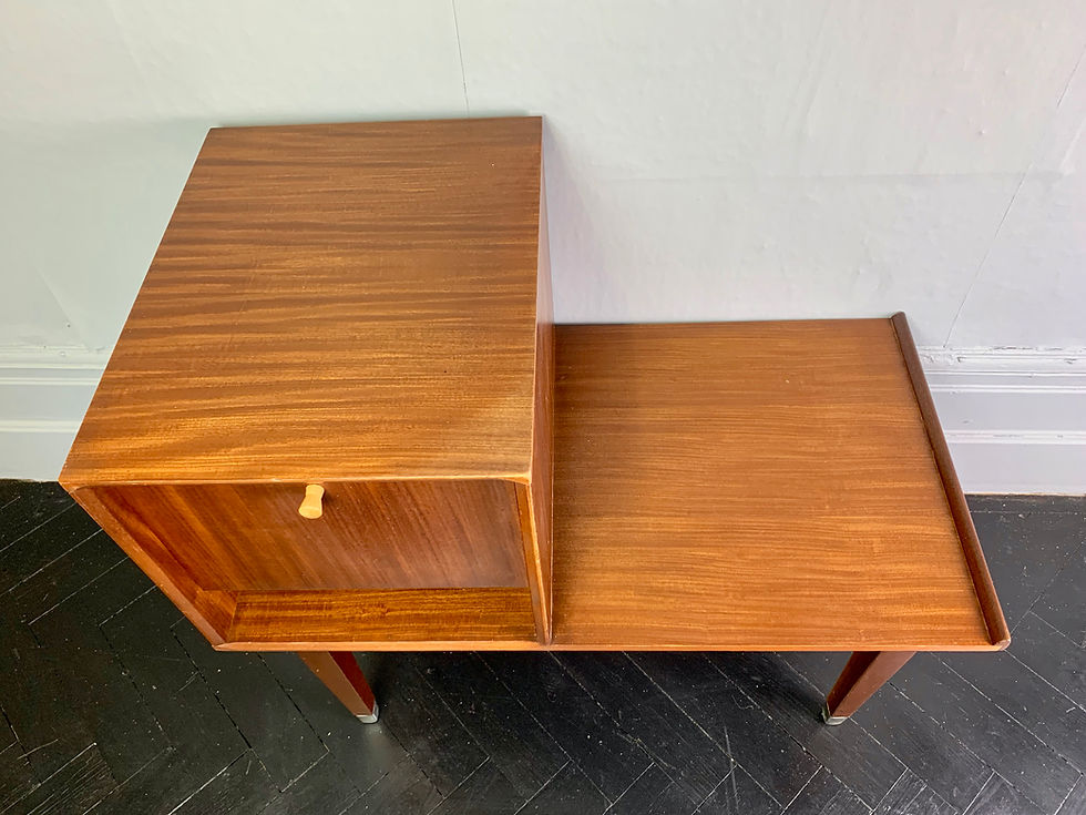 Miniature : Vintage Side Table Telephone Table Teak #911