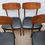 Miniatura: RETRO DINING CHAIRS BLACK VINYL SEAT
