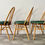 Miniature : Set of 3 Ercol Windsor Dining Chairs with Green Seat Pads
