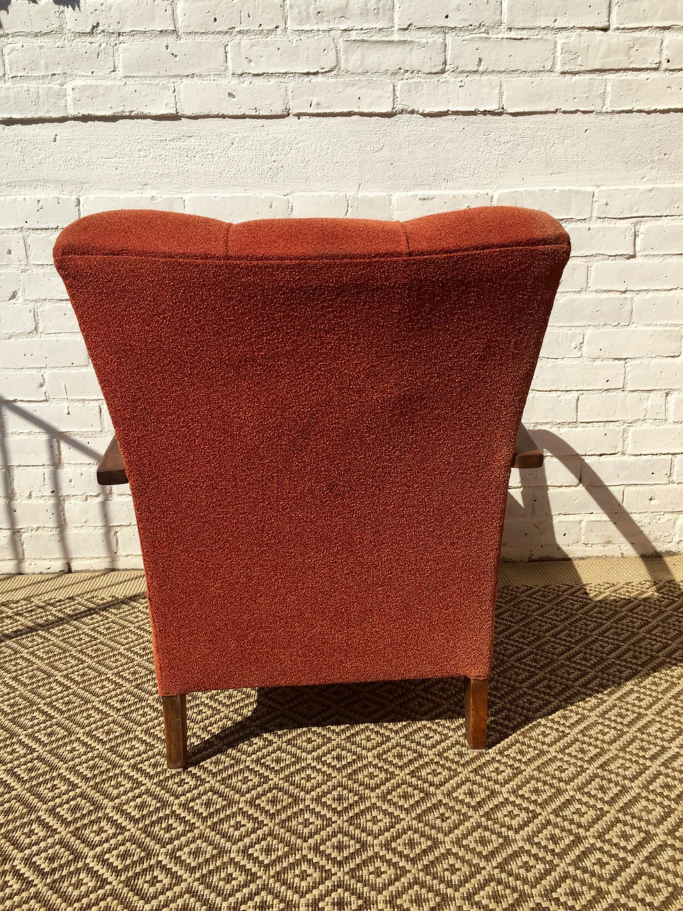 Miniature : RED ART DECO ARMCHAIR