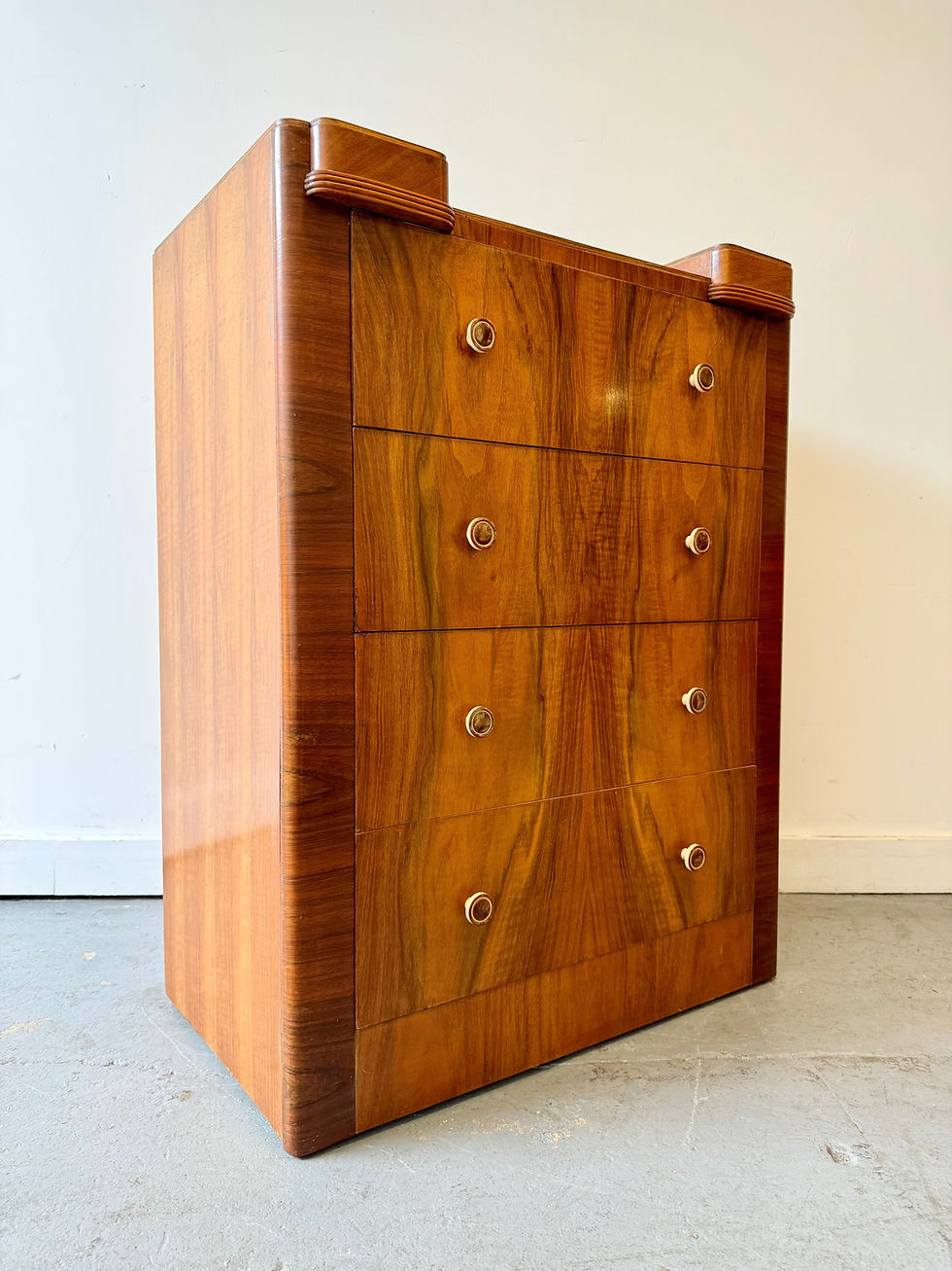 Thumbnail: Vintage Art Deco Chest of Bedroom Drawers
