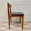 Miniature : Vintage Dining Chair Black Vinyl Teak Frame
