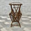 Miniatura: Vintage Side Table Magazine Rack Wicker Glass #545