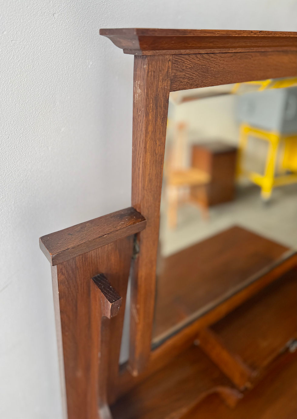 Thumbnail: Arts and Crafts Dressing Table with Mirror