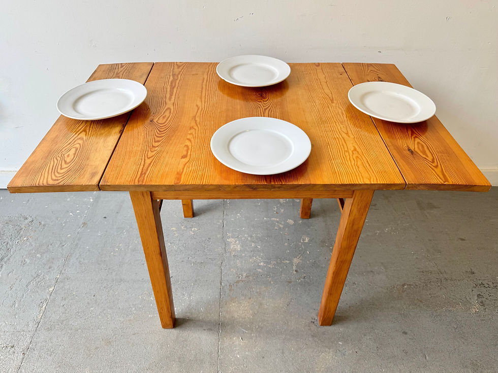 Miniatura: Vintage Drop Leaf Pine Dining Table styled