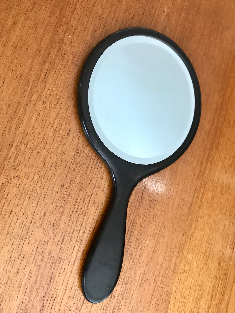 Miniature : Vintage Ebonised Hand Mirror #477
